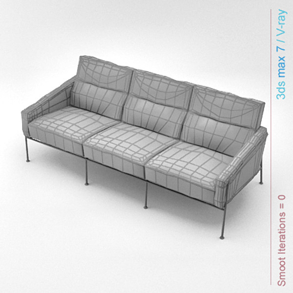 3ds max design series - series 3300 three seater sofa by lajhar